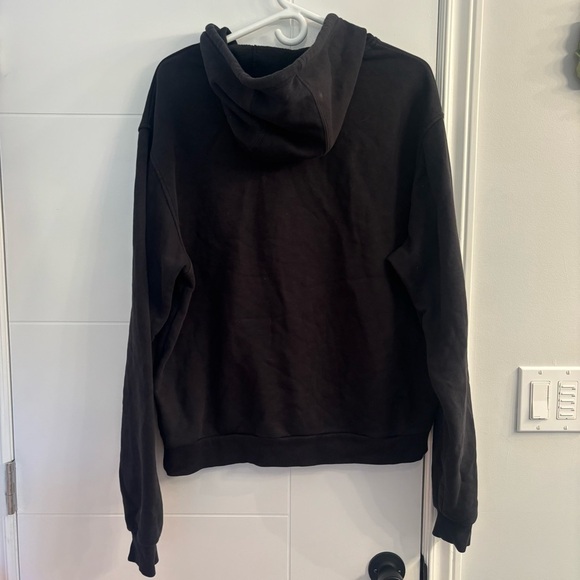 ADIDAS Trefoil Vertical 3-Stripe Pullover Hoodie Black Size M - Picture 5 of 5